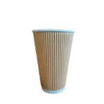 Vaso Ripple 16oz Kraft c/PE interior (20x25)